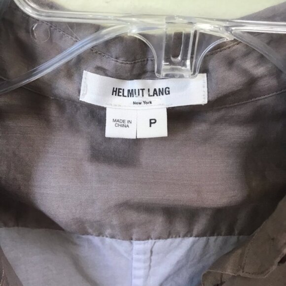 HELMUT LANG Tie Front Sleeveless Cotton Button Up Shirt Top Minimalist Neutral S - Picture 6 of 14